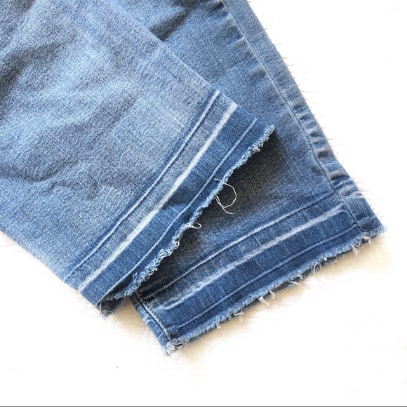 STRAIGHT LEG BOYFRIEND KENSIE HIGH RISE CROPPED RAW HEM DIY Y2K JEANS PA… - Picture 6 of 10